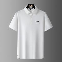 JEEP SPIRIT新款男女POLO衫舒适翻领柔软水洗干爽透气T恤衫 JP8635:白色 5XL