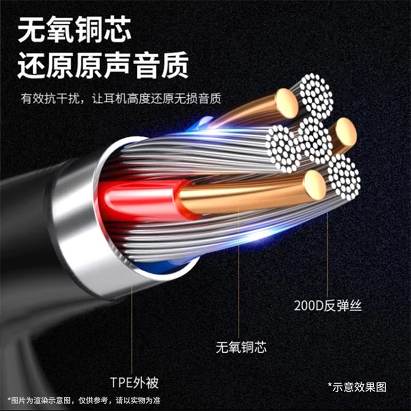 锐族有线耳机C2高保真英语听力耳机适用于安卓小米华为3.5mm圆孔立体环绕身临其境柔软舒适隔音防吵闹高清大图