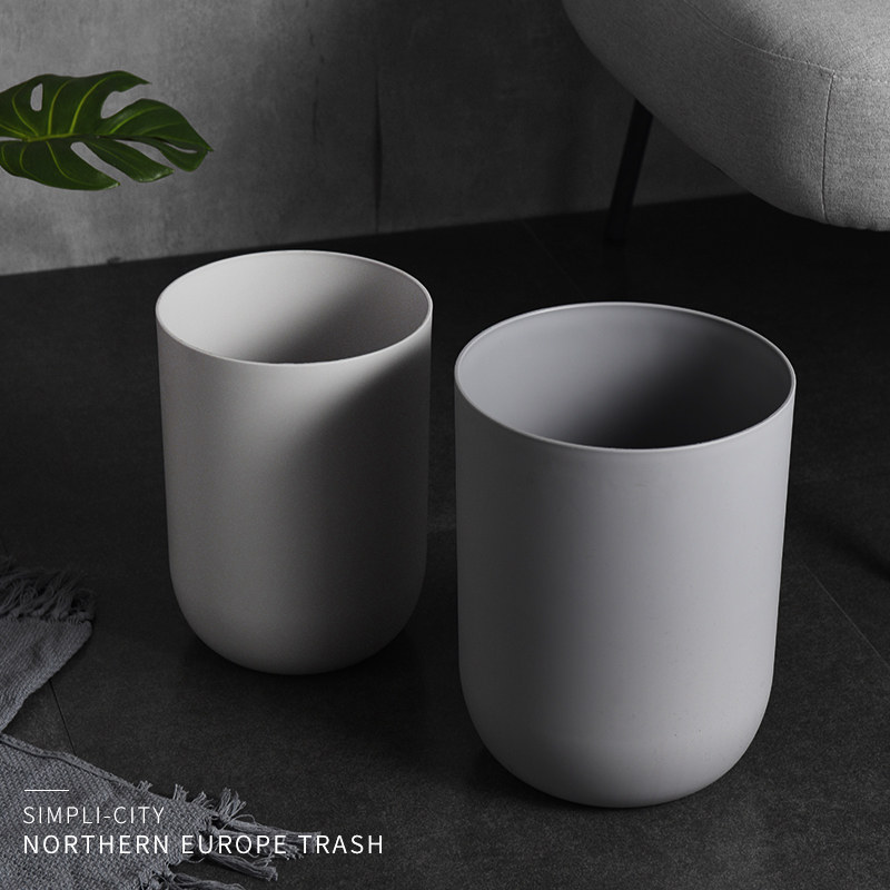 绵冠垃圾桶北欧客厅厨房卫生间创意可爱卧室家用简约无盖高清大图