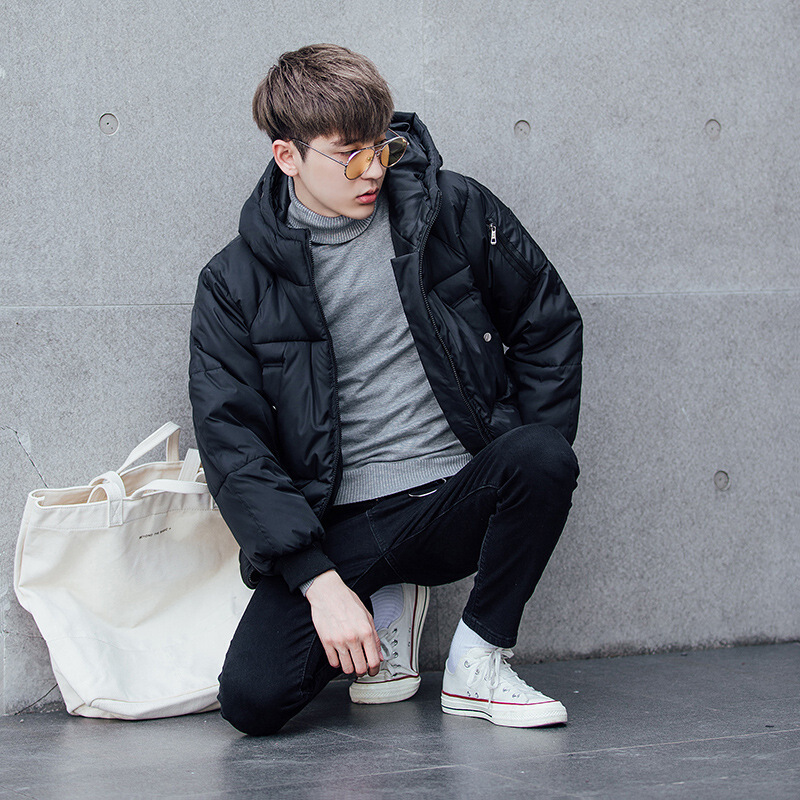 港仔风男士韩版面包服棉衣外套靓仔情侣款棉袄羽绒棉男棉袄