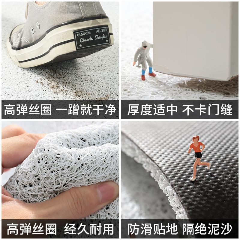 美帮汇现代简约进丝圈地垫玄关厅可裁剪地毯入户口家用垫踩脚垫高清大图