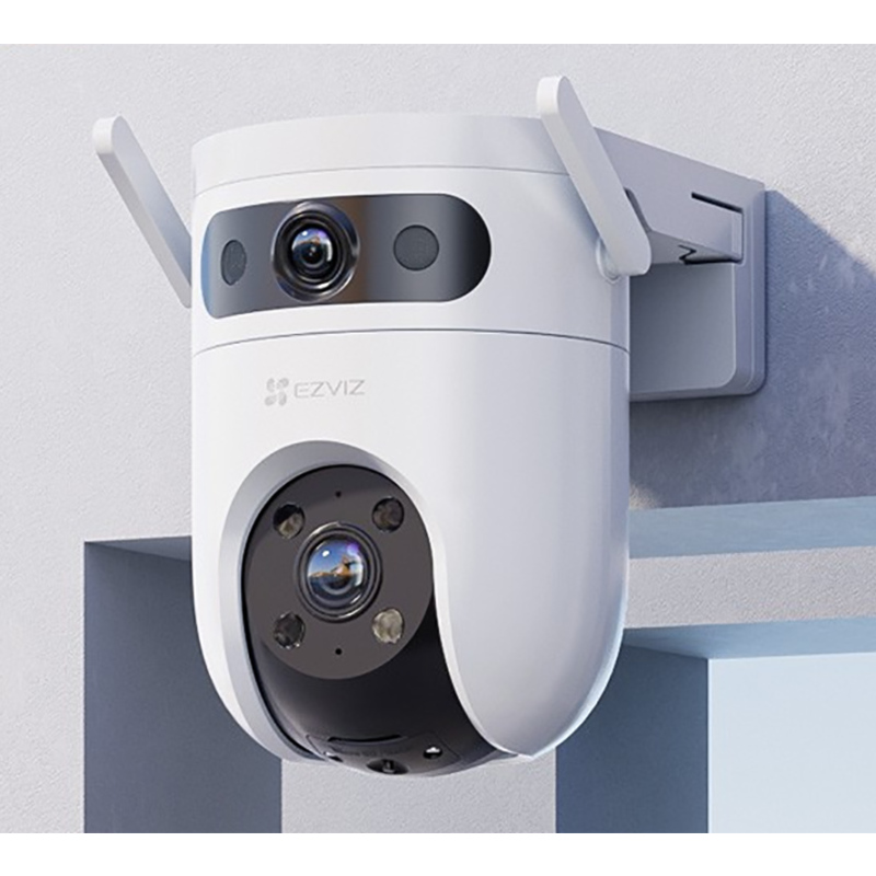 萤石h9c室外云台网络摄像机双摄全彩版双500万超清镜头枪球联动智能