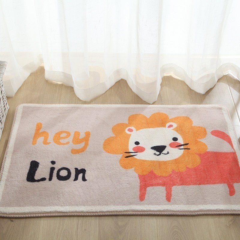 美帮汇地垫垫吸水卫生间地垫防滑浴室口脚垫地毯卧室进 蛋糕绒狮子橙 50×120厘米