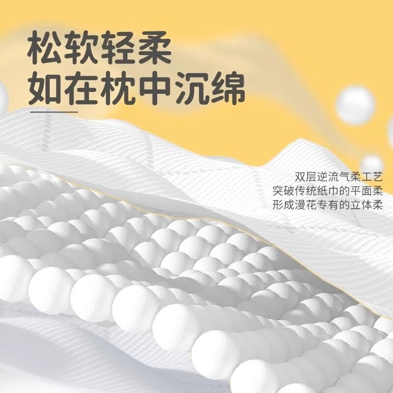 漫花1280张可爱卡通图案悬挂式抽纸原生木浆四层加厚家用大包纸高清大图