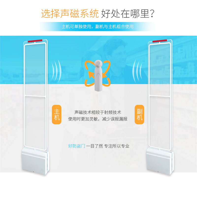 赛科电子超市防盗门服装防盗器商品防盗系统声磁防盗报警感应门禁 单个价