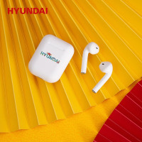 HYUNDAI TWS蓝牙耳机真无线双耳运动耳机i12 磨砂白