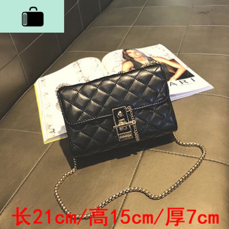 ins包包女2020新款网红学生斜挎包女士链条小包时尚百搭单肩包潮NEWLAKE 大号（21cm/15cm/7cm）