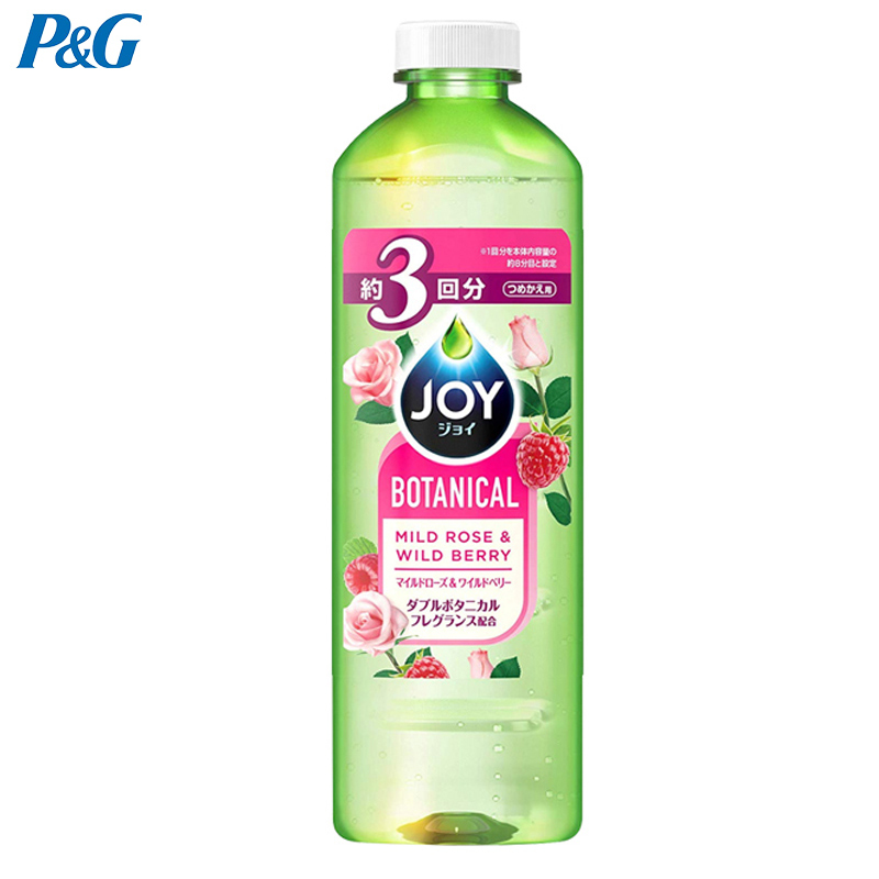 P&G宝洁 Joy BOTANICAL 超浓缩植物香氛去油除菌护手洗洁精 玫瑰树莓香型 替换装440ml
