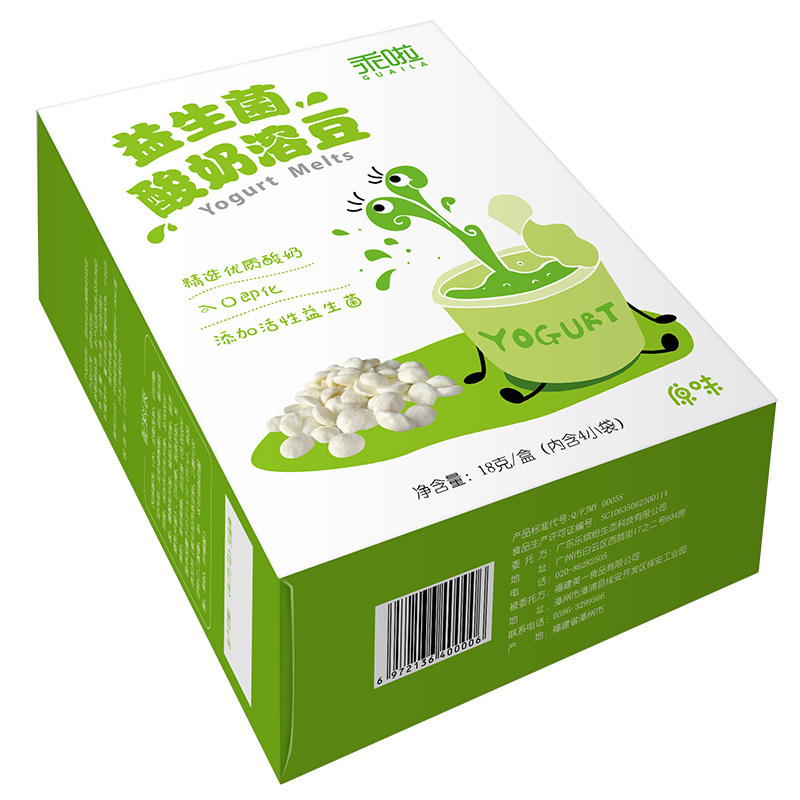 乖啦(GUAILA)益生菌酸奶溶豆18g盒装(原味)零食点心宝宝辅食