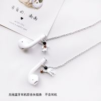 原创太空宇航员无线蓝牙耳机防丢失链子挂脖子项链个性创意礼物男 太空人耳机防丢链条 太空人钛钢链子