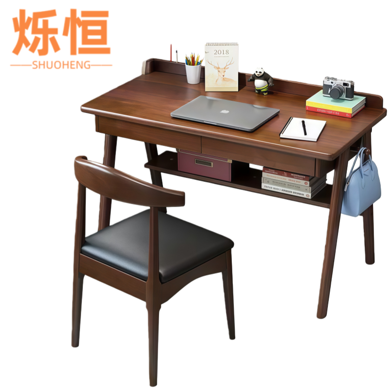烁恒 书桌 120cm+椅 套高清大图
