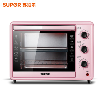 苏泊尔(SUPOR)电烤箱家用小型烤箱多功能30L升大容量烘焙蛋糕易操作单独控温 仙女粉K30FK606
