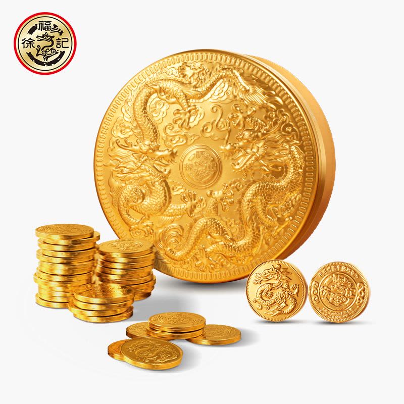 特价]徐福记新年金币巧克力节日年货送礼龙金币结婚庆喜糖果(代可可脂