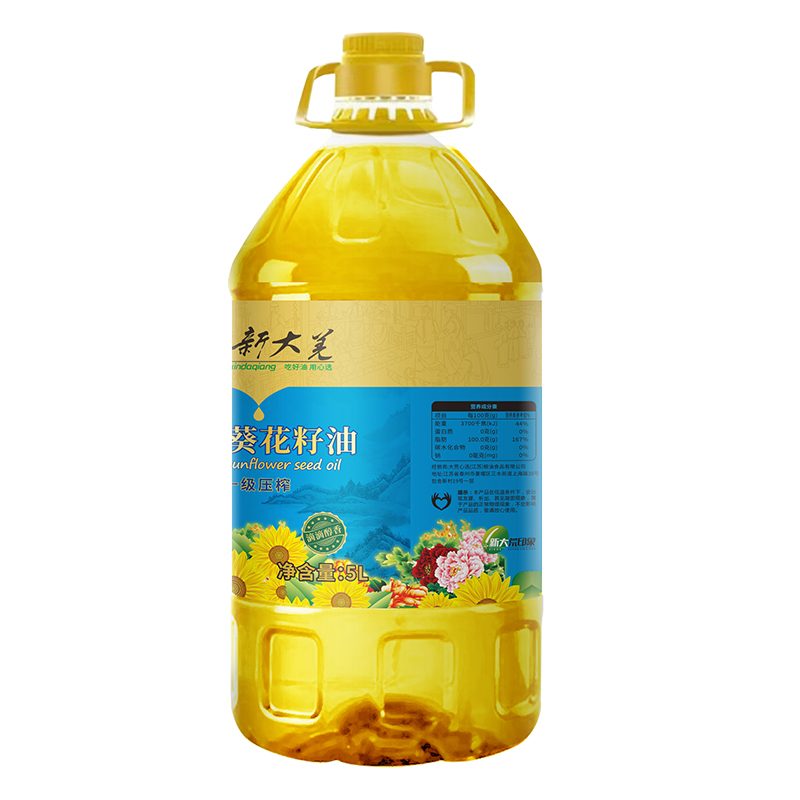 新大羌(XINDAQIANG) 一级压榨葵花籽油5L高清大图