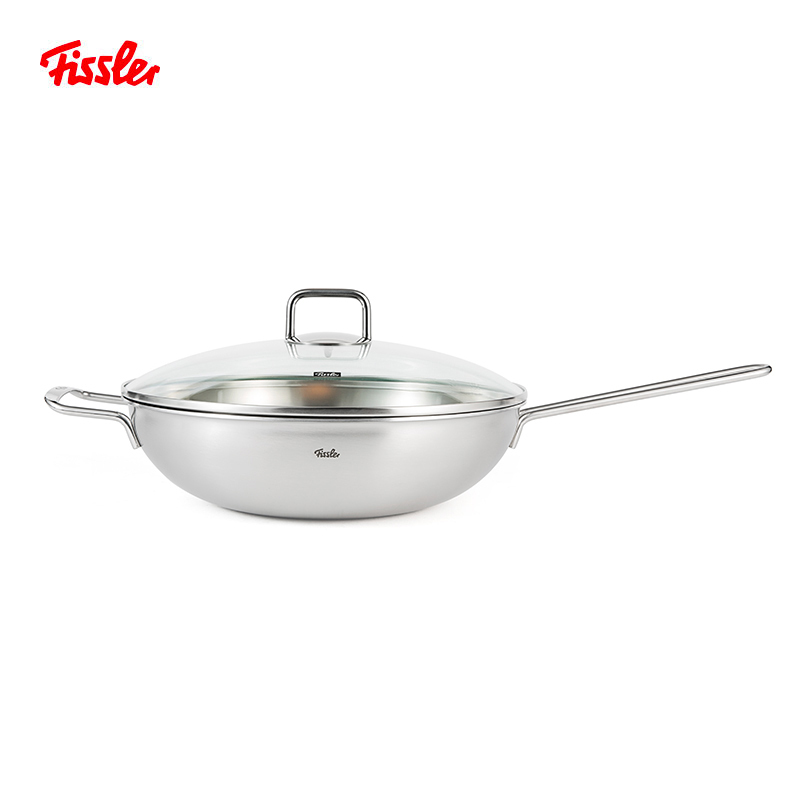 德国菲仕乐/Fissler 马克普乐30cm 不锈钢单柄中式炒锅 不锈钢炒锅炒菜锅 高品质不锈电炉电陶炉电磁炉燃气灶通用