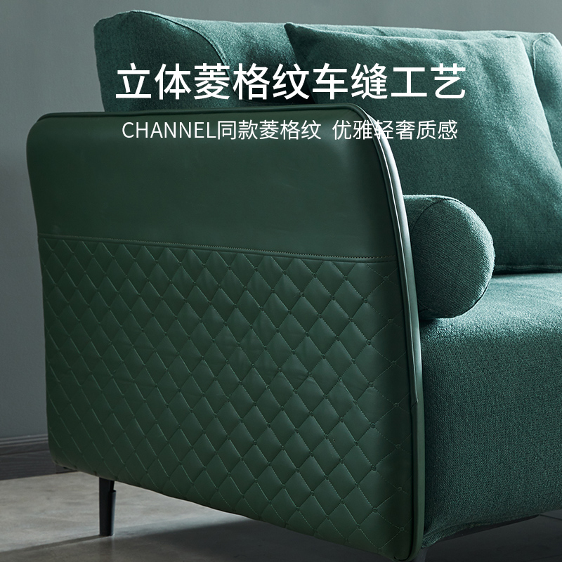 左右2020年小户型皮布现代轻奢简约风沙发布艺沙发客厅家具5050高清大图