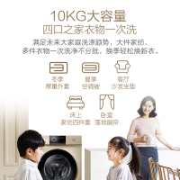 海尔（Haier)10公斤滚筒洗衣机全自动变频一级能效高温消毒巴氏杀菌 筒自洁 中途添衣 XQG100-B016G