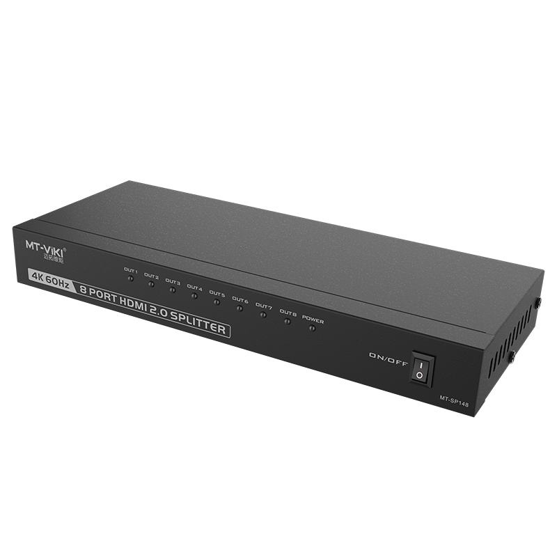 迈拓维矩MT-SP148 hdmi分配器1进8出3D高清4K 60hz音视频一分八分频共享器hdmi2.0版高清大图