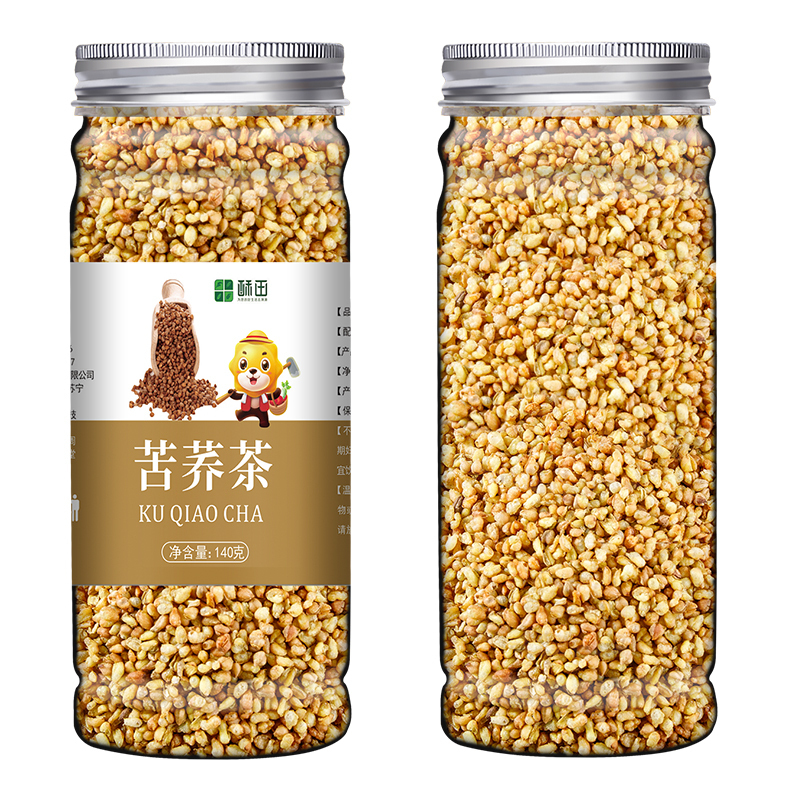 酥田苦荞茶苏宁自营黄苦荞花草茶正品罐装140克