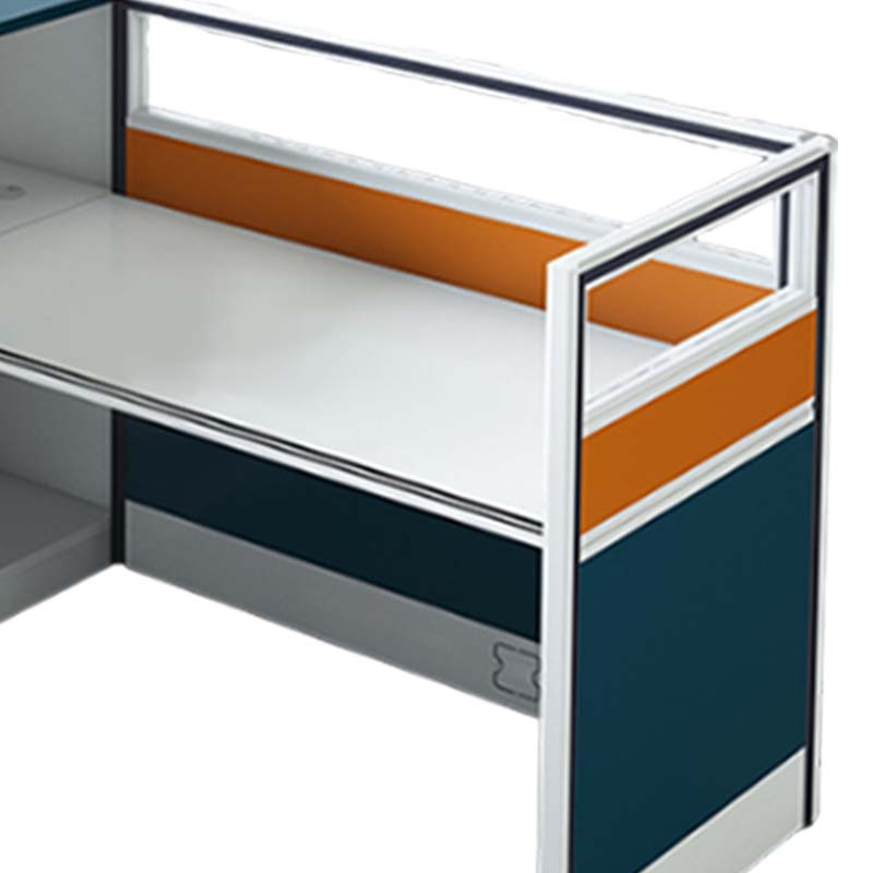 DXBG职员办公桌椅组合隔断屏风办公室卡座员工桌多人位电脑桌简约现代单人位含柜椅高清大图