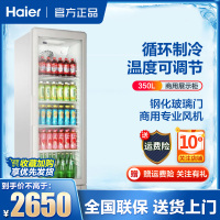 海尔（haier）商用展示柜 350升冰柜冷柜透明玻璃门立式商用 单温冷藏 单门啤酒饮料冰箱冰柜SC-372