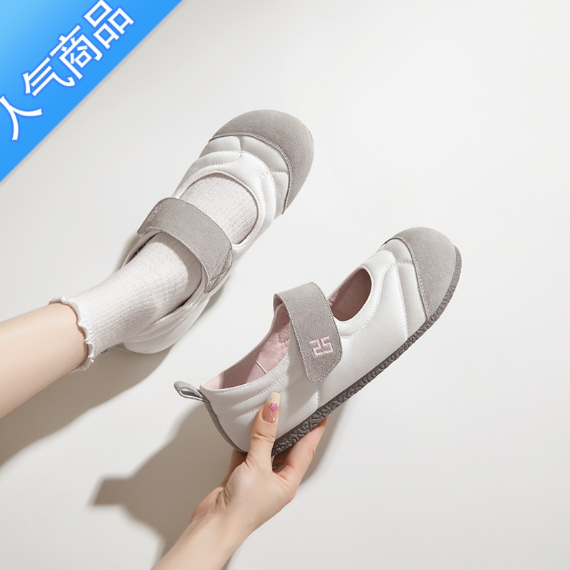 SUNTEK玛丽珍女鞋2023新款夏季法式平底浅口单鞋大头丑萌小白鞋软底凉鞋高清大图