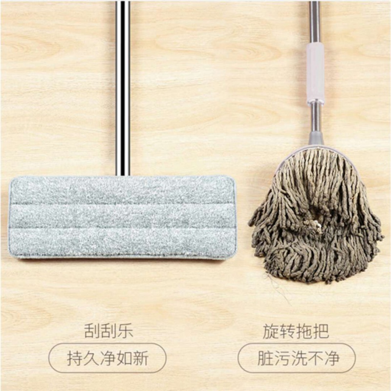 免手洗家用平板一拖净木地板懒人拖把干湿两用旋转拖布桶刮刮乐拖高清大图