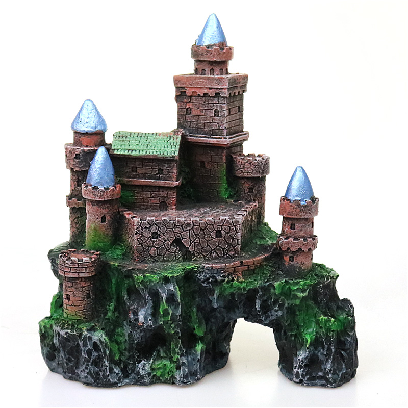 鱼缸装饰品仿真假山石造景用品摆件水族箱设计房子欧式城堡大小号_2高清大图