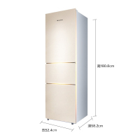 上菱(shangling) BCD-211THC(金色)211升三门冰箱 三门三温 中门软冷冻分区养鲜 大容量家用电冰箱