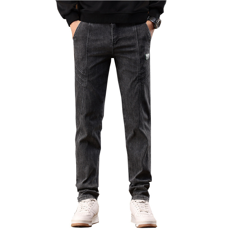 春秋新款男士弹力牛仔裤简约潮流休闲裤男微弹舒适百搭直筒裤男生_770高清大图
