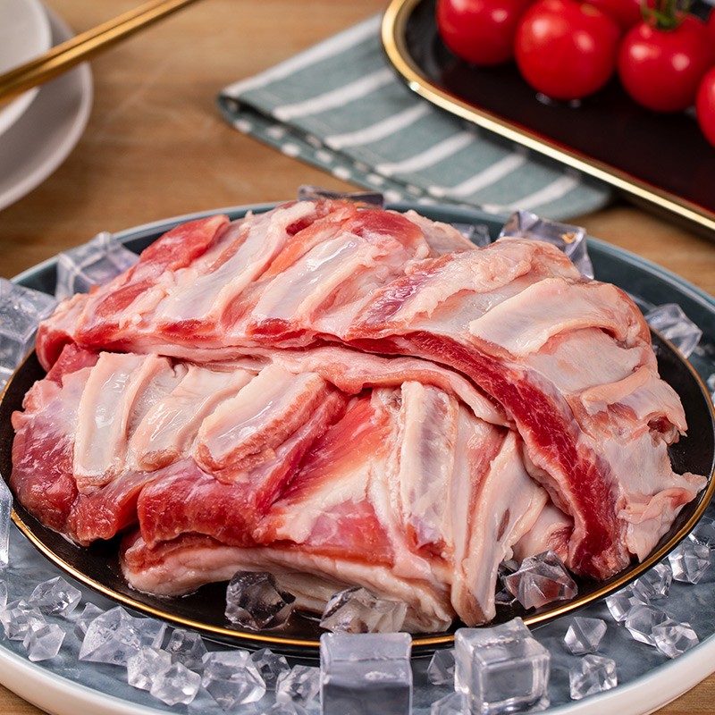 食无竹 原切剔骨羔羊排肉500g 肥瘦相间 原切无注水非调理不拼接羔羊高清大图