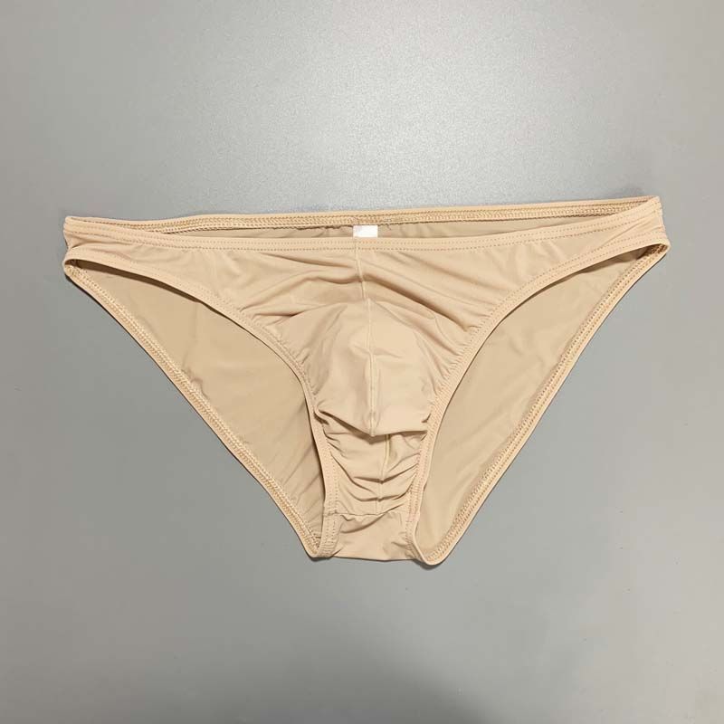 男士超薄冰丝三角裤速干低腰比基尼男性感半透明小三角男士内裤1条