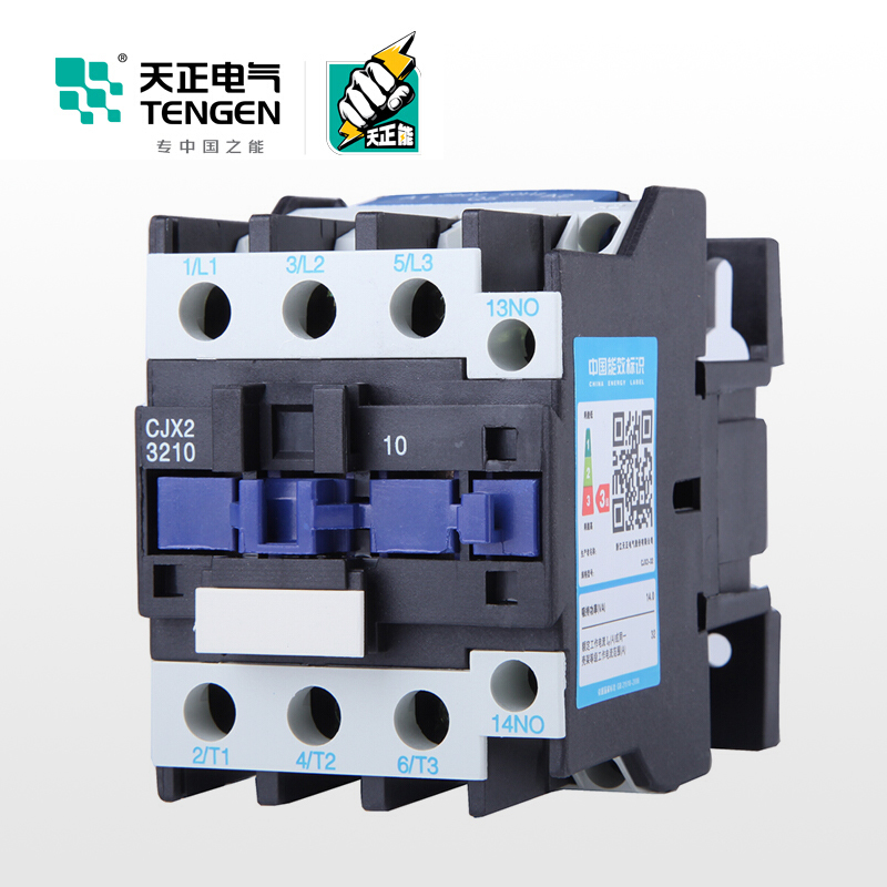 天正电气 CJX2-3210 220V 3NO 1NO 32A 50Hz 3P 02010070161 交流接触器