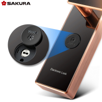 樱花(SAKURA)滑盖指纹锁密码智能感应卡手机APP电子防盗大门锁家用DZ-8989
