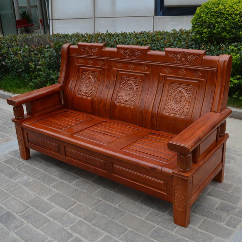 客厅家具现代新中式苦楝木红椿木实木沙发组合冬夏两用木质椅607视频