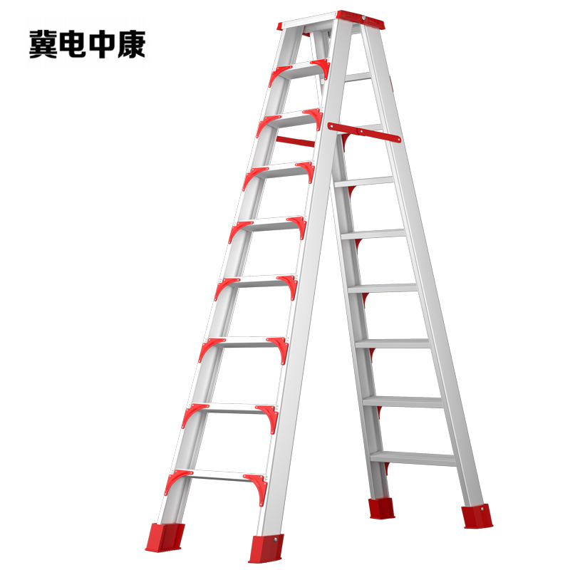 冀电中康 铝合金人字梯 3mm厚3.5米高 架高清大图