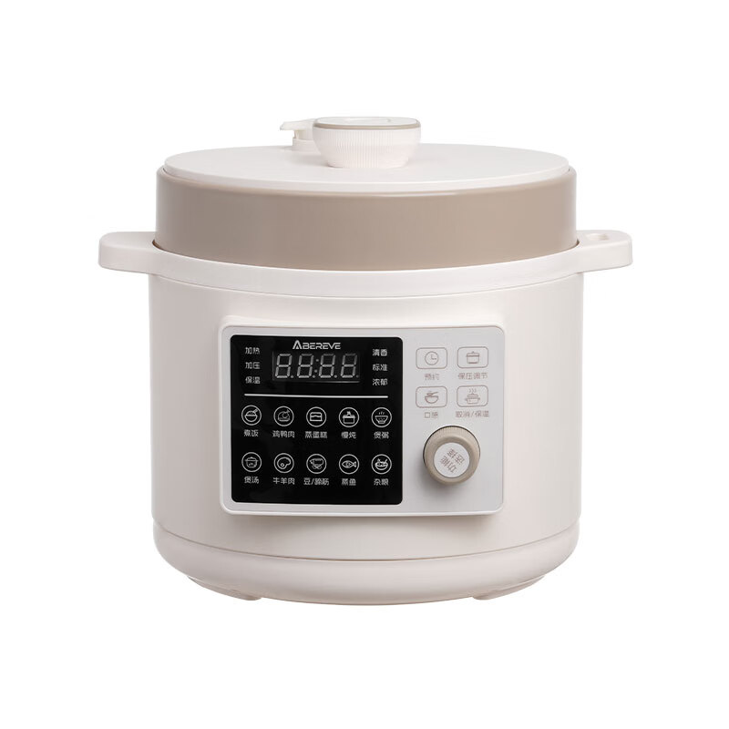 艾贝丽 家用全自动多功能电压力锅 5L 不粘内胆 ABL-YLG572 米白色