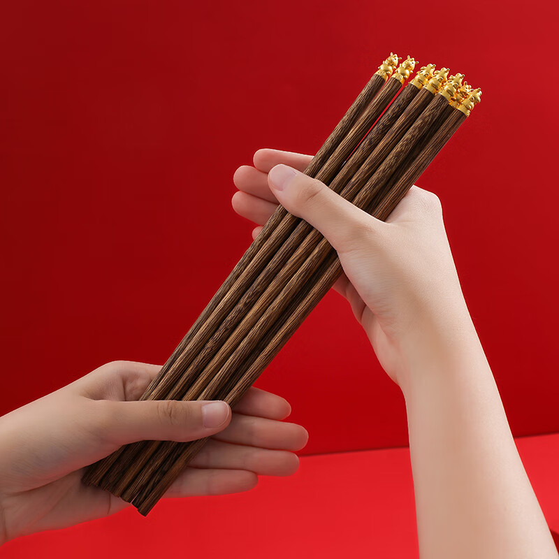 朗赫LUVHOO 马上有钱鸡翅木筷5双礼盒LH-ZX25170高清大图