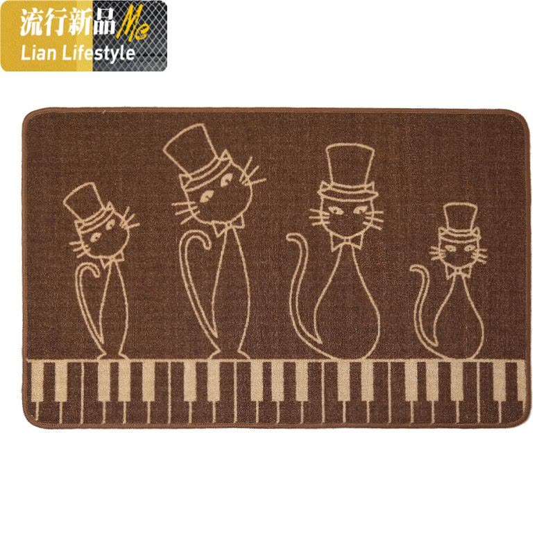 尼龙圈绒厨房地垫 长条房间床边地毯 中式美式厨房垫吸水防滑脚垫 三维工匠图片