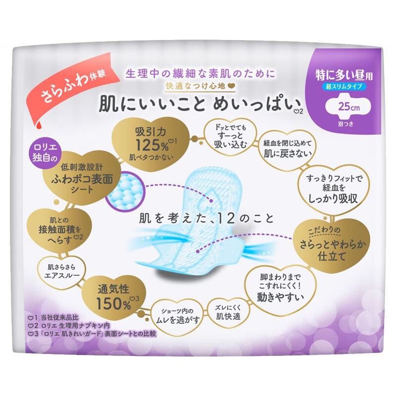 花王乐而雅日用卫生巾F 25cm*17片 超丝薄高清大图