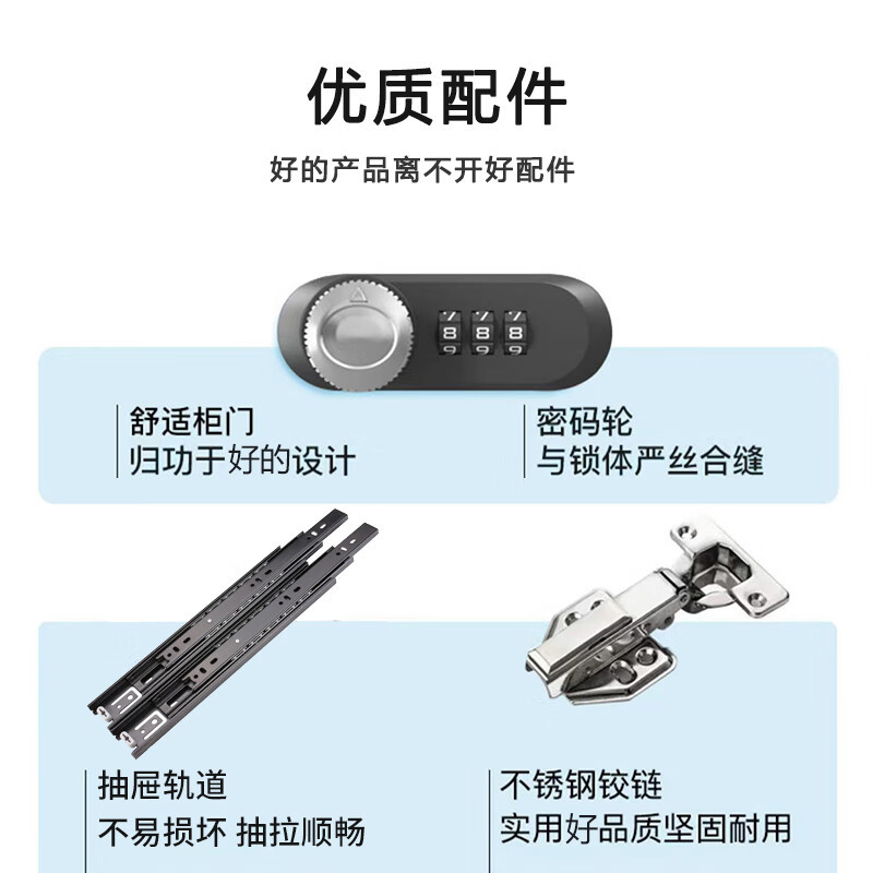 科野 职员办公桌椅组合简约现代财务员工位财务桌屏风卡座家具 F型三人位(含柜不含椅)