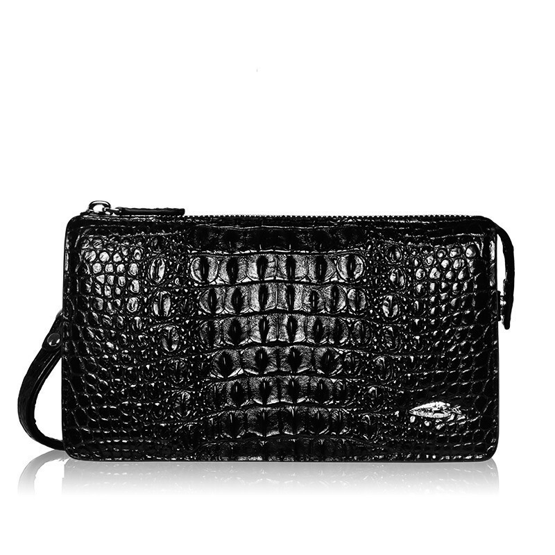 vuniqson品牌新款手包男进口鳄鱼皮钱包男真鳄鱼皮包手抓包保养15天