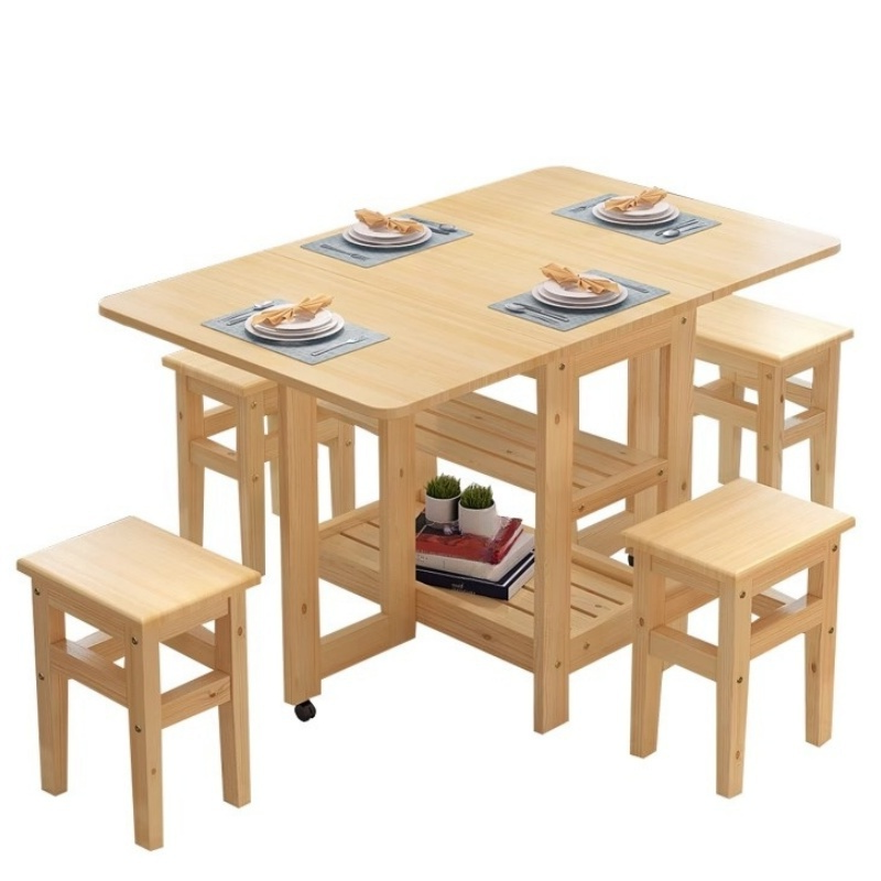 铭思达折叠餐桌一桌四椅套高清大图