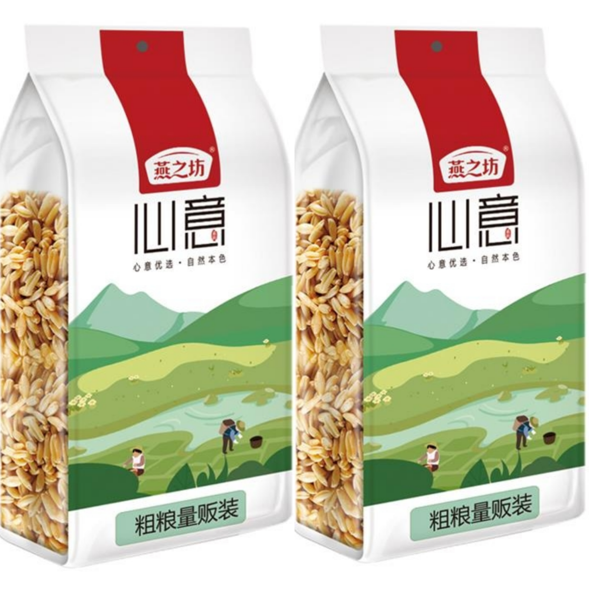 燕之坊燕麦仁1kg*2袋量贩装五谷杂粮粗粮粥饭高清大图