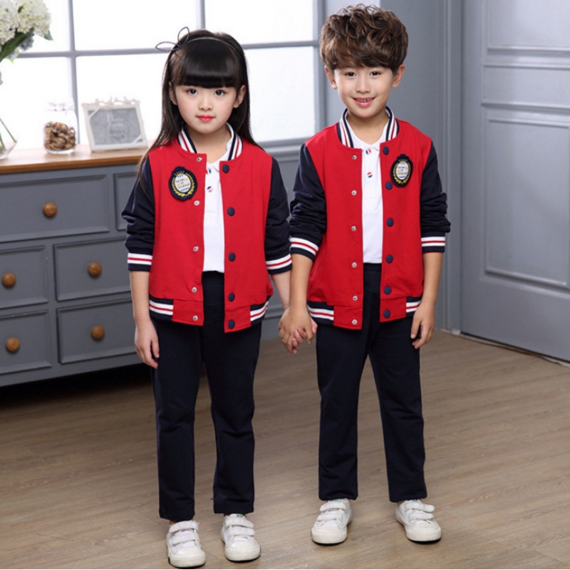 幼儿园园服春秋校服小学生纯棉儿童班服英伦棒球服男女童运动套装