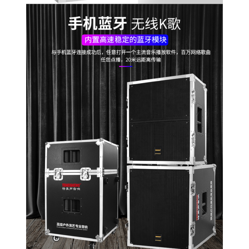 特美声(TEMEISHENG) GD18-04S双10吋线阵舞台音响套装18吋大功率专业户外婚庆演出 GD18-04S