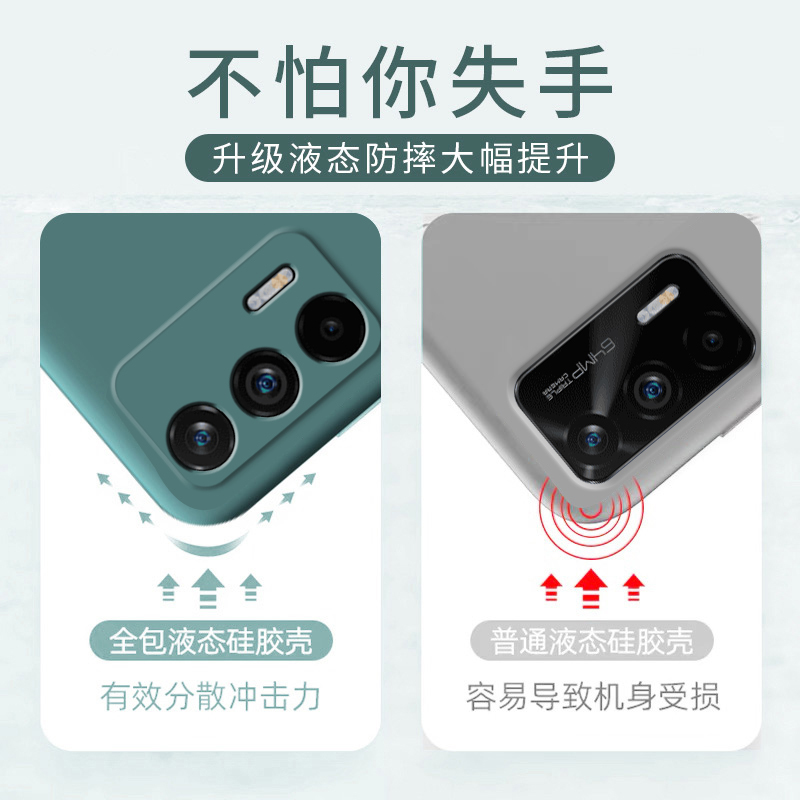 魔画(MOHUA)真我5G手机壳Realme GT Neo保护套新款realmegtneo直边液态硅胶GTNoe磨砂全包