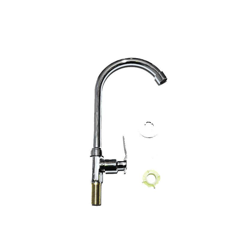 南方卫通 厨卫水龙头 六角单水-sl皇帝拨水龙头 立式单冷高弯龙头 通用接口4分NF-011 / 个高清大图