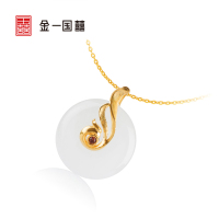 金一国囍足金神凤女士款和田玉吊坠赠银链(定价) ZJDZ018