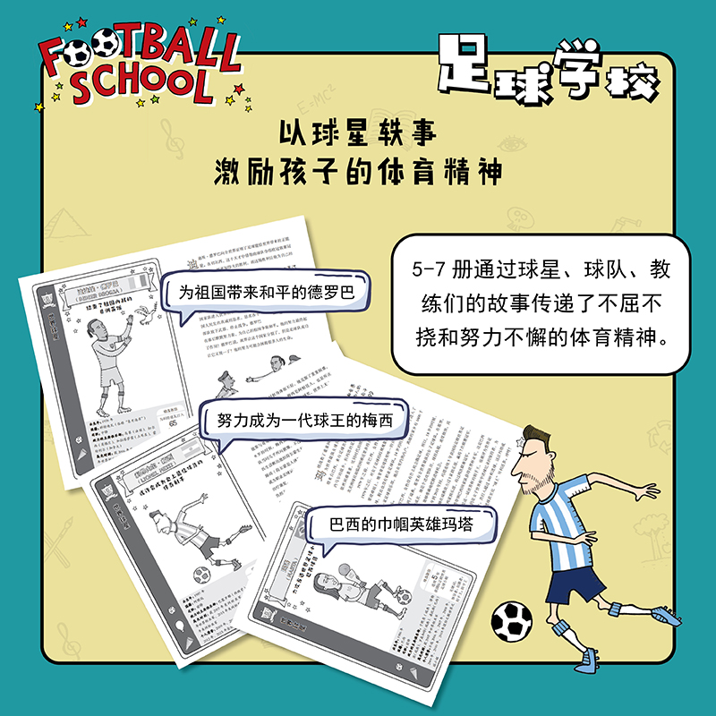 全7册]足球学校 [正版]赠球星卡海报折页足球学校全套7册世界杯来了儿童桥梁章节书漫画插图7-12岁培养孩子运动习惯身体高清大图